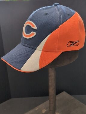 Reebok NFL,Men's Blue/Orange Chicago Bears Sports Hat.